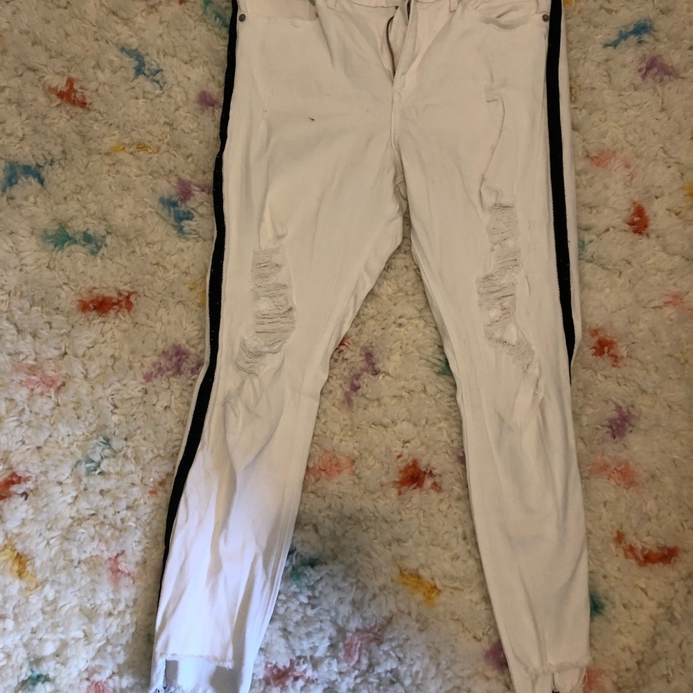 White Express Ripped Jeans - Picture 2 of 4